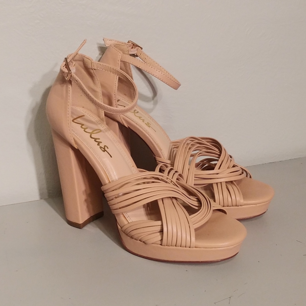 Lulus 4" Ankle Strap Platform Heel